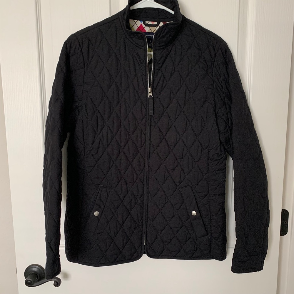Lands End Quilted Jacket Black S